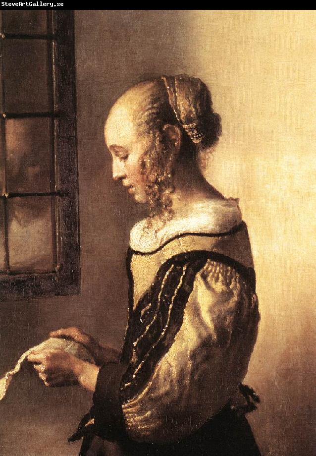 VERMEER VAN DELFT, Jan Girl Reading a Letter at an Open Window (detail) wt